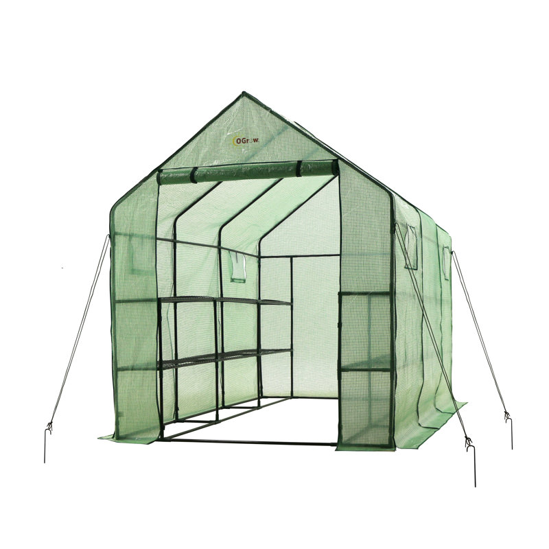 OGrow Machrus Ogrow Deluxe WalkIn Greenhouse with 2 Tiers and 12